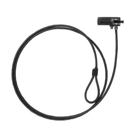 Tooq TQCLKC0015-G Cable de Seguridad con Combinación de 1,5m, Gris Oscuro
